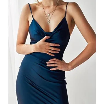 Elegant Spaghetti Strap Satin Dress for Any Occasion