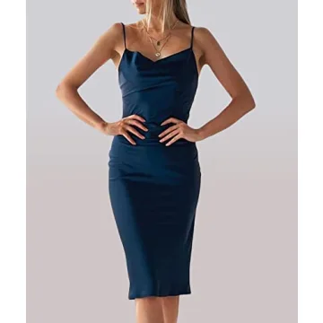 Elegant Spaghetti Strap Satin Dress for Any Occasion