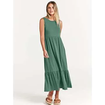 ANRABESS Casual Sleeveless Sundress for Summer