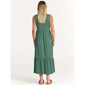 ANRABESS Casual Sleeveless Sundress for Summer
