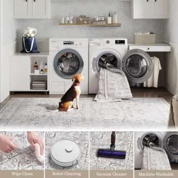 Stylish Jinchan Runner Rug - Vintage Non-Slip & Washable