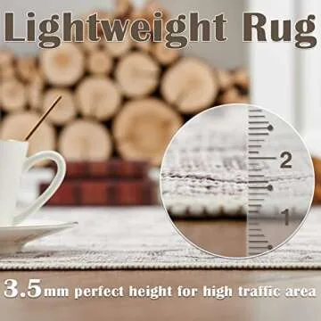 Stylish Jinchan Runner Rug - Vintage Non-Slip & Washable