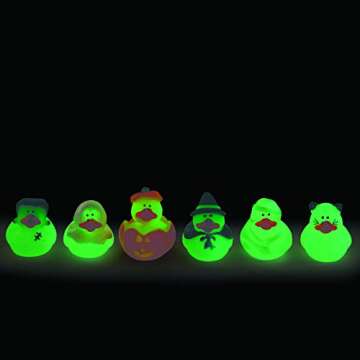 Fun Express Mini Glow-in-the-Dark Halloween Rubber Duckies-2 dozen-Trick-or-Treat favors, giveaways,...