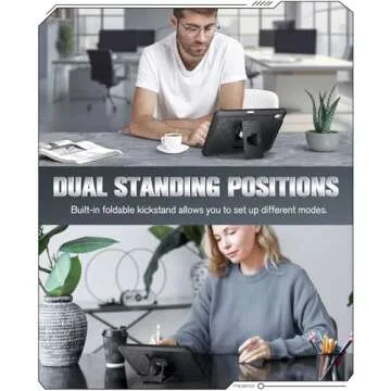 MoKo for iPad 10th Generation Case 2022 10.9 inch with Pencil Holder, Heavy Duty Shockproof Dual Layer Full Body Protective Cover, Built-in Screen Protector and Kickstand for iPad 10th Gen., Black