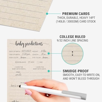 Baby Predictions Advice Cards for Memorable Showers