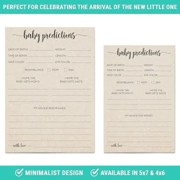 Baby Predictions Advice Cards for Memorable Showers