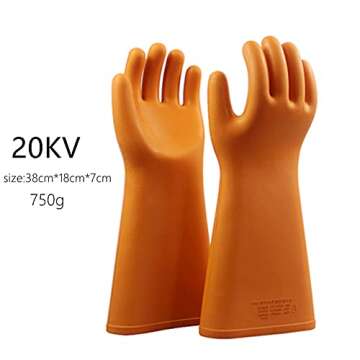 gotosee Safety Work Gloves 20KV Electrical Insulated Rubber Gloves Electrician AC 10000V High Voltag...