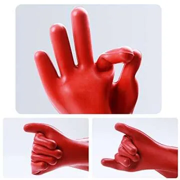 gotosee Safety Work Gloves 20KV Electrical Insulated Rubber Gloves Electrician AC 10000V High Voltage Safety Protective Work Gloves Insulating for Lineman