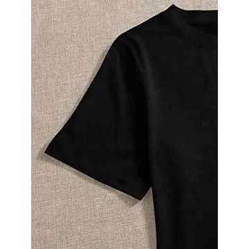 SOLY HUX Women's Cute Cartoon Print Sleepwear Short Sleeve Tee with Shorts Pajama Set Black Cow Letter M