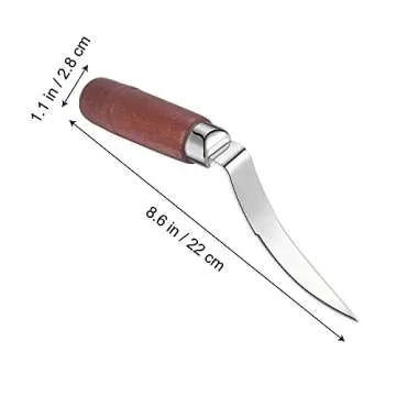 CSCTEK Coconut Tool,Stainless Steel Coconut Meat Remover and Punch Opener,2 PCS Stainless Steel Coconut Tool with Durable Wooden Handle
