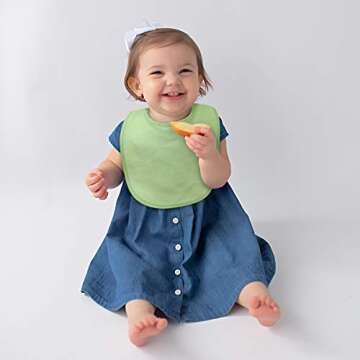 Essential 8 Pack of Multi-Color Baby Bibs for Girls