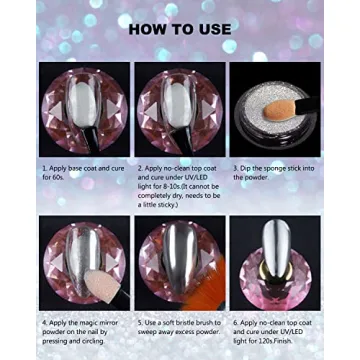 Chrome Nail Powder Set - Shine, Glitter, and Style for Nails