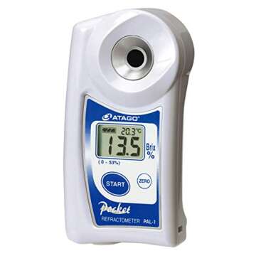 Atago 3810 PAL-1 Digital Hand Held Pocket Refractometer, 0.0 - 53.0% Brix Measurement Range