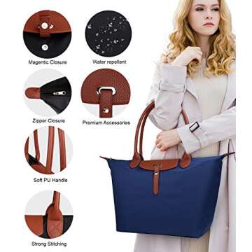 Stylish Waterproof Tote Bag for Women - Travel Ready!