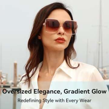 Dollger Oversized Square Sunglasses for Women Big Large Wide Fashion Shades for Men UV Protection Unisex