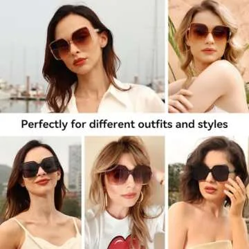 Dollger Oversized Square Sunglasses for Women Big Large Wide Fashion Shades for Men UV Protection Unisex