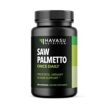 Saw Palmetto for Men Prostate Health Supplement to Promote Urinary Tract Function - 500mg Per Servin...