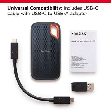 SanDisk 4TB & 1TB Extreme Portable SSD - Compact & Fast