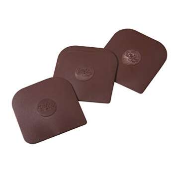 Pampered Chef Nylon Pan Scrapers Set of 3 Brown