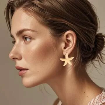 Gold Starfish Earrings - Stylish Summer Jewelry