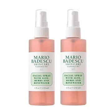 Mario Badescu Facial Spray: Multi-Purpose Hydration for All Skin Types, 4 FL OZ (Pack of 2)