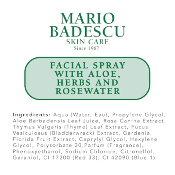 Mario Badescu Face Mist with Aloe and Rose Water 4 FL OZ