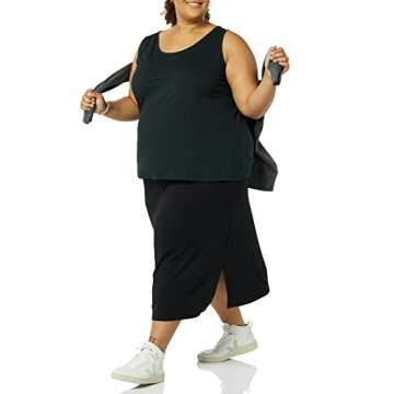 Amazon Essentials Pull-On Knit Midi Skirt for Women