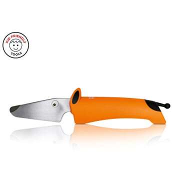 Kuhn Rikon Kinderkitchen Dog Knife Straight Blade, sharp enough to cut food but not small fingers, Orange