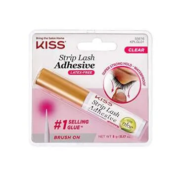 Kiss Strip Lash Adhesive Clear (2 Pack) - Formaldehyde-Free & Super Strong Hold