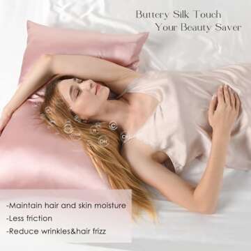 Luxury YANIBEST Silk Pillowcase for Hair and Skin 600 Thread Count