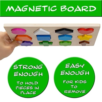 Magnetic Wooden Educational Shape Puzzle for Kids