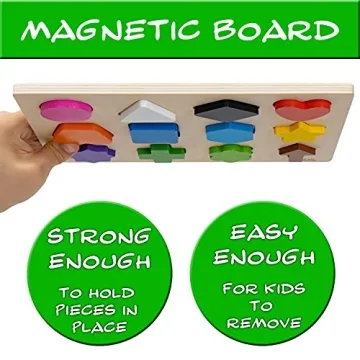 Magnetic Wooden Educational Shape Puzzle for Kids
