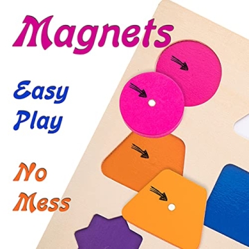 Magnetic Wooden Educational Shape Puzzle for Kids