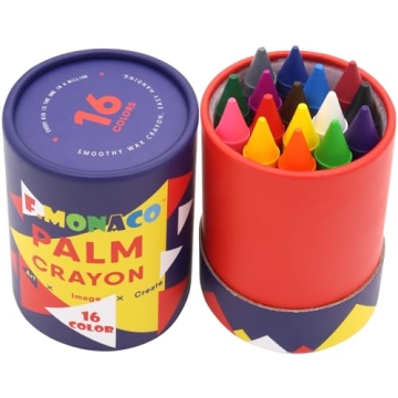 Lebze Jumbo Non-Toxic Crayons for Toddlers 16 Colors