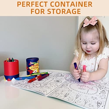 Lebze Jumbo Non-Toxic Crayons for Toddlers 16 Colors