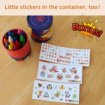 Lebze Jumbo Non-Toxic Crayons for Toddlers 16 Colors