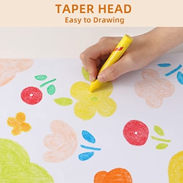 Lebze Jumbo Non-Toxic Crayons for Toddlers 16 Colors