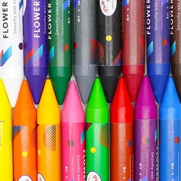 Lebze Jumbo Non-Toxic Crayons for Toddlers 16 Colors