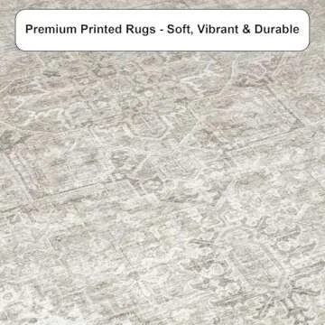 ReaLife Machine Washable Area Rug - Living Room Bedroom Bathroom Kitchen Entryway Office - Padded Lo...