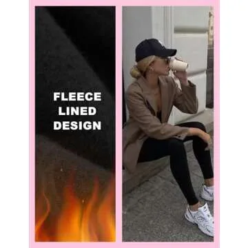 Showitty 3 Pack Fleece Lined Leggings Women with Pockets - High Waisted Plus Size Winter Thermal Yoga Pants (S-5XL)