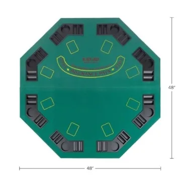 Folding Poker Table Top for 8 Players - Trademark Poker