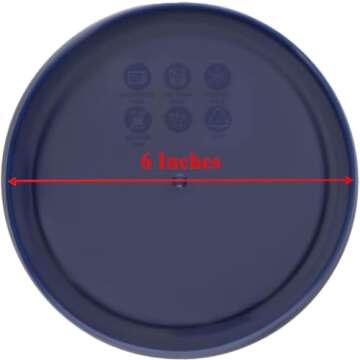 Pyrex Bundle - 4 Items: 7201-PC 4-Cup Blue Round Plastic Lids - Original Genuine Pyrex - Made In The USA