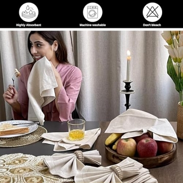 Elegant Cloth Napkins Set of 12 for Dining Occasions