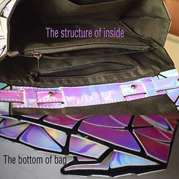 HotOne Crossbody Bags for Women Color Changes Chain Luminous Geometric Purse Messenger Bag Clutch Evening Bags