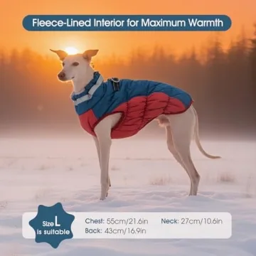 FUAMEY Waterproof Dog Winter Coat with Built-in Harness