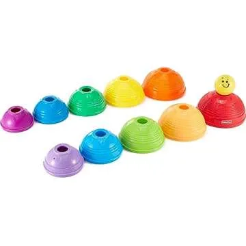 Fisher-Price Baby Toy Stack & Roll Cups, 10-Piece Stacking & Nesting Activity for Developmental Play Infants Ages 6+ Months