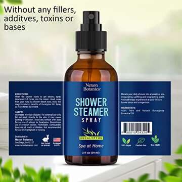 Eucalyptus Shower Steamer Spray 2 fl oz - Shower Aromatherapy Spray - Eucalyptus Shower Spray - Saun...