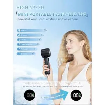 4 in 1 Portable Turbo Fan for Summer Travel and More