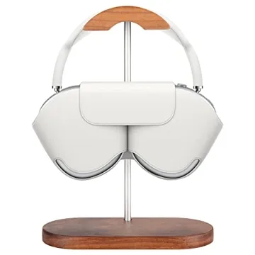 JuBeCo Walnut Wood & Aluminum Headphone Stand for All Headsets