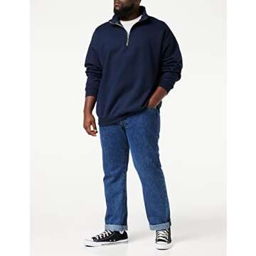 Gildan mens Fleece Quarter-zip Cadet Collar Sweatshirt, Style G18800